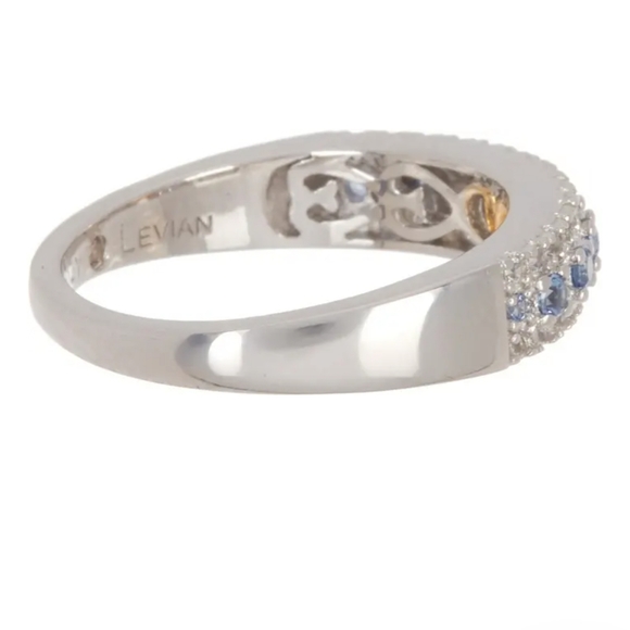 Sterling Silver Striped Sapphire Ring SUZY LEVIAN - Picture 2 of 7